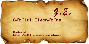 Göltl Eleonóra névjegykártya